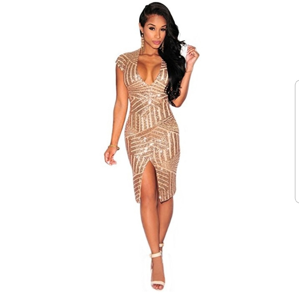 ROSE GOLD MINI DRESS